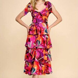 Colorful Abstract Midi Dress